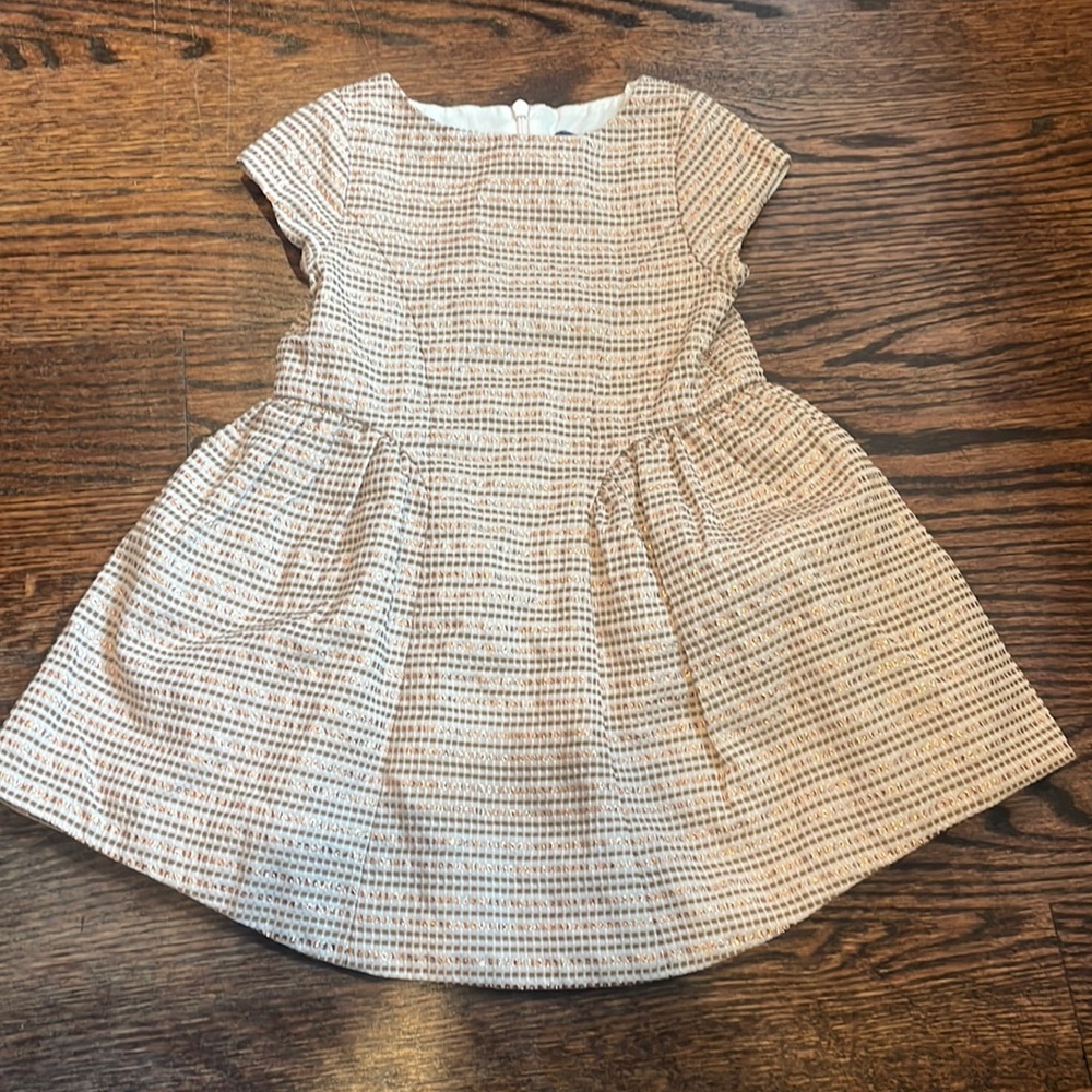 Lili Gaufrette Textured Pink and Cream Dress